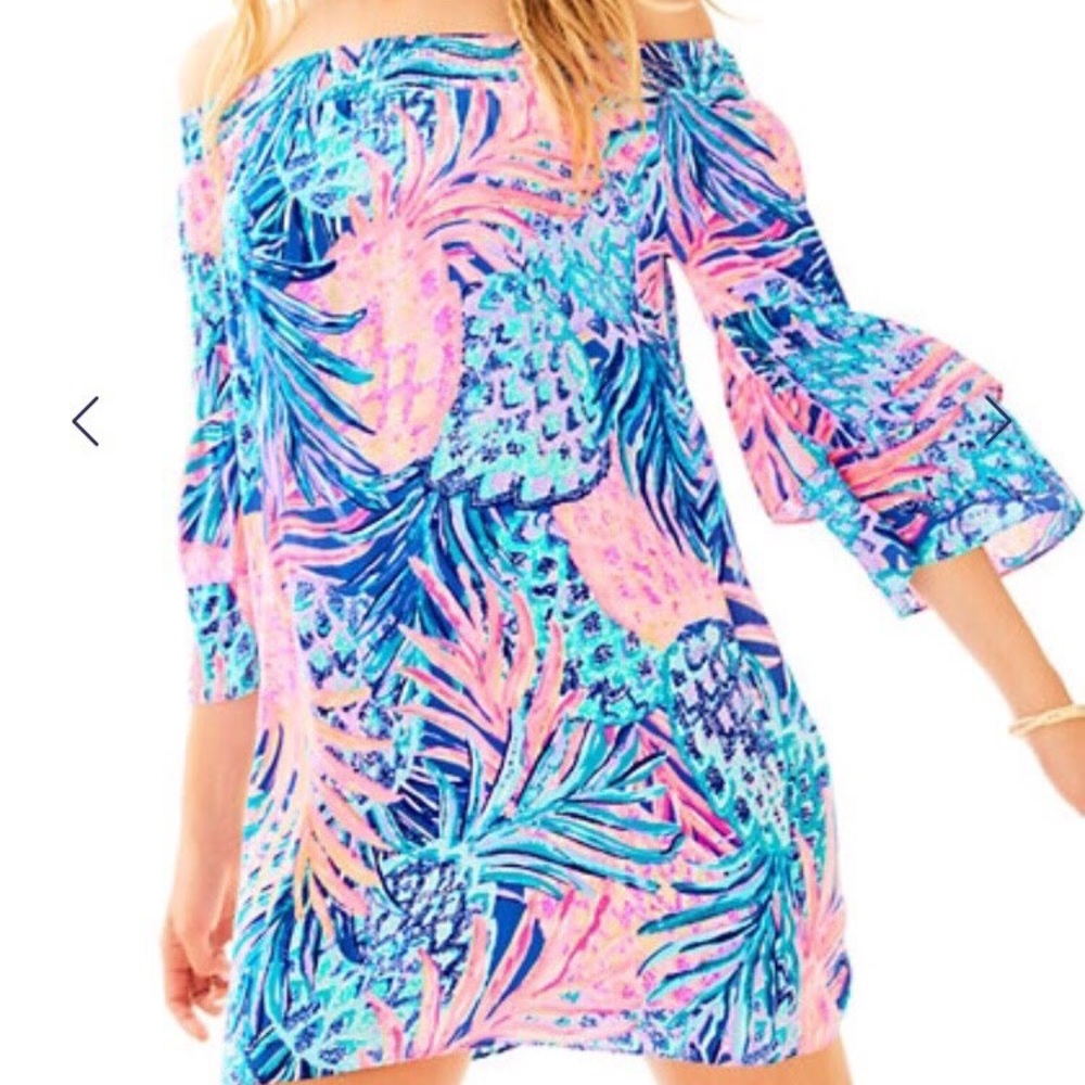 NWOT Lilly Pulitzer Tobyn off the shoulder dress.